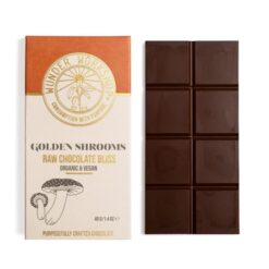 Golden Shrooms Chocolate Edible this is a unique mushroom bar. It has chocolate and caramel aroma with a nutty touch. Allow each bite to help you relax, unwind and feel the bliss.