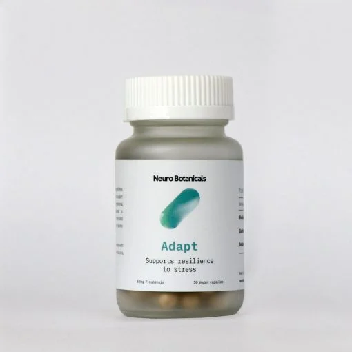 Neuro Botanicals brand Adapt model premium specialty supplement container