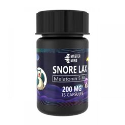 Front view of Mastermind brand Snore Lax Sleep Capsules three thousand milligram specialty supplement bottle